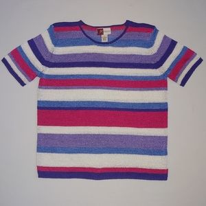 Jm collection sz small knit sweater short s